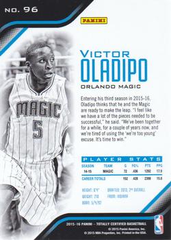 2015-16 Panini Totally Certified #96 Victor Oladipo Back