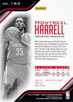 2015-16 Panini Totally Certified #163 Montrezl Harrell Back
