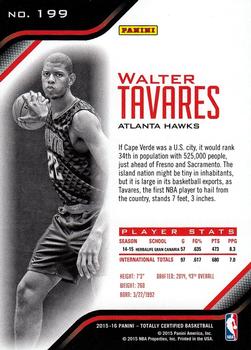 2015-16 Panini Totally Certified #199 Walter Tavares Back