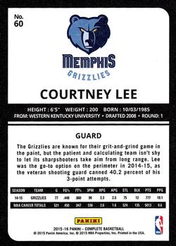 2015-16 Panini Complete #60 Courtney Lee Back