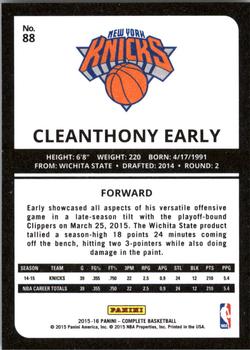 2015-16 Panini Complete #88 Cleanthony Early Back