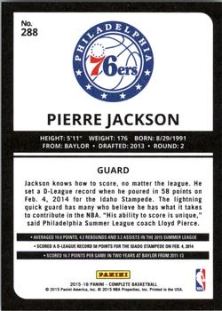 2015-16 Panini Complete #288 Pierre Jackson Back