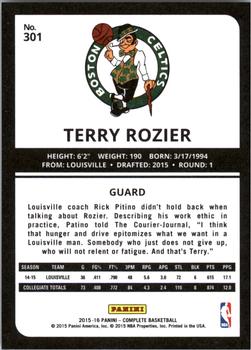 2015-16 Panini Complete #301 Terry Rozier Back