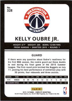 2015-16 Panini Complete #328 Kelly Oubre Jr. Back
