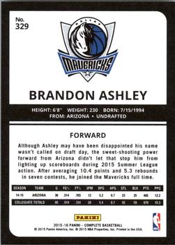 2015-16 Panini Complete #329 Brandon Ashley Back