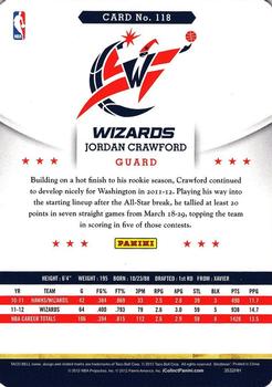 2012-13 Hoops Taco Bell #118 Jordan Crawford Back