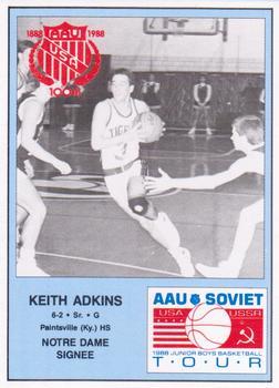1988 Wildcat News AAU Soviet Tour - Perforated #3 Keith Adkins Front