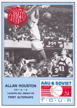 1988 Wildcat News AAU Soviet Tour - Perforated #12 Allan Houston Front