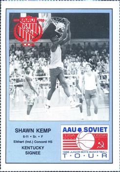 1988 Wildcat News AAU Soviet Tour - Perforated #13 Shawn Kemp Front