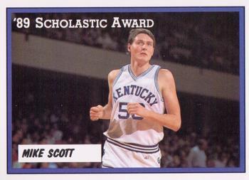 1988-89 Kentucky Wildcats Big Blue Awards - Perforated #7 Mike Scott Front