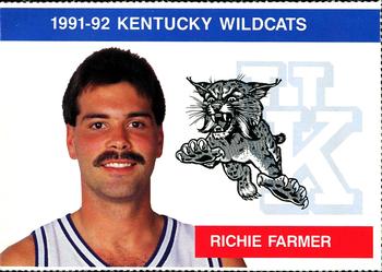 1991-92 Kentucky Wildcats Big Blue Magazine Double - Perforated #3 Richie Farmer Front