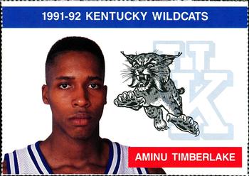 1991-92 Kentucky Wildcats Big Blue Magazine Double - Perforated #14 Aminu Timberlake Front