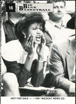 1991-92 Kentucky Wildcats Big Blue Magazine Double - Perforated #16 Bernadette Locke-Mattox Back
