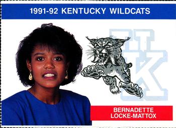 1991-92 Kentucky Wildcats Big Blue Magazine Double - Perforated #16 Bernadette Locke-Mattox Front