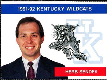 1991-92 Kentucky Wildcats Big Blue Magazine Double - Perforated #18 Herb Sendek Front