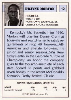 1990 Kentucky AAU Soviets #12 Dwayne Morton Back