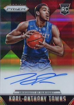 2015-16 Panini Prizm - Rookie Signatures Prizms #RS-KAT Karl-Anthony Towns Front