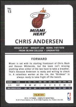 2015-16 Panini Complete - Silver #13 Chris Andersen Back