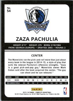 2015-16 Panini Complete - Silver #54 Zaza Pachulia Back
