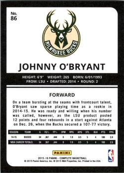 2015-16 Panini Complete - Silver #86 Johnny O'Bryant Back