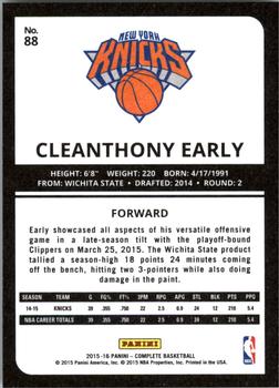 2015-16 Panini Complete - Silver #88 Cleanthony Early Back