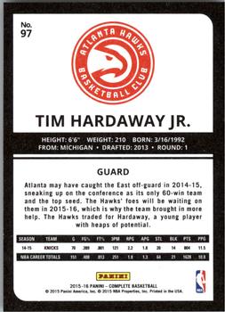2015-16 Panini Complete - Silver #97 Tim Hardaway Jr. Back