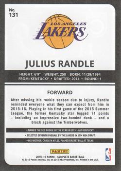 2015-16 Panini Complete - Silver #131 Julius Randle Back