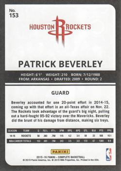 2015-16 Panini Complete - Silver #153 Patrick Beverley Back