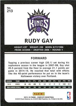 2015-16 Panini Complete - Silver #213 Rudy Gay Back