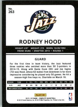 2015-16 Panini Complete - Silver #263 Rodney Hood Back