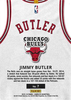 2015-16 Panini Complete - Home #7 Jimmy Butler Back