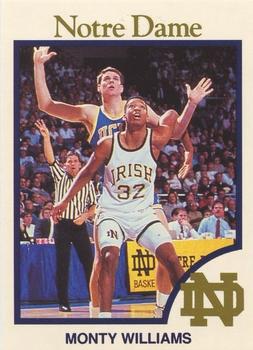1990-91 Notre Dame Fighting Irish #48 Monty Williams Front