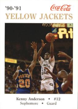 1990-91 Georgia Tech Yellow Jackets Police #1 Kenny Anderson Front