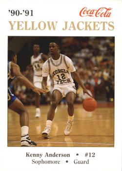 1990-91 Georgia Tech Yellow Jackets Police #2 Kenny Anderson Front