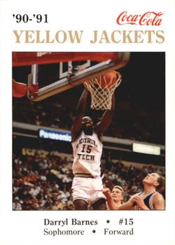 1990-91 Georgia Tech Yellow Jackets Police #5 Darryl Barnes Front