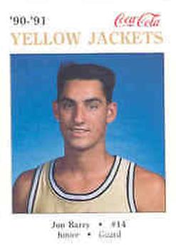 1990-91 Georgia Tech Yellow Jackets Police #6 Jon Barry Front