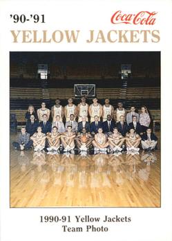 1990-91 Georgia Tech Yellow Jackets Police #20 Team Photo Front