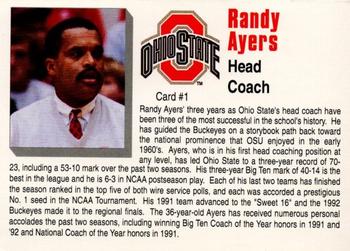 1992-93 Ohio State Buckeyes #1 Randy Ayers Back