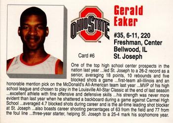 1992-93 Ohio State Buckeyes #6 Gerald Eaker Back