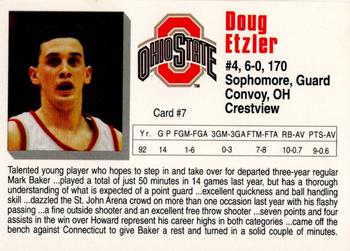1992-93 Ohio State Buckeyes #7 Doug Etzler Back