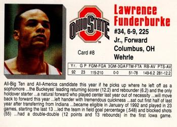 1992-93 Ohio State Buckeyes #8 Lawrence Funderburke Back