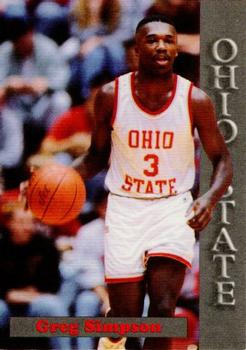 1992-93 Ohio State Buckeyes #11 Greg Simpson Front