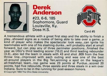 1993-94 Ohio State Buckeyes #5 Derek Anderson Back