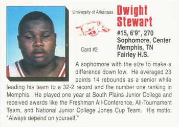 1992-93 Arkansas Razorbacks #2 Dwight Stewart Back
