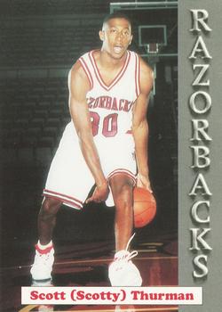 1992-93 Arkansas Razorbacks #8 Scotty Thurman Front