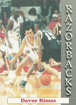 1992-93 Arkansas Razorbacks #9 Davor Rimac Front