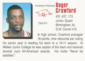 1992-93 Arkansas Razorbacks #11 Roger Crawford Back