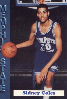 1992-93 Memphis State Tigers #10 Sidney Coles Front