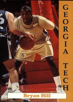 1992-93 Georgia Tech Yellow Jackets #2 Bryan Hill Front