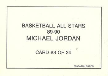 1989-90 Wasatch Basketball All-Stars #3 Michael Jordan Back